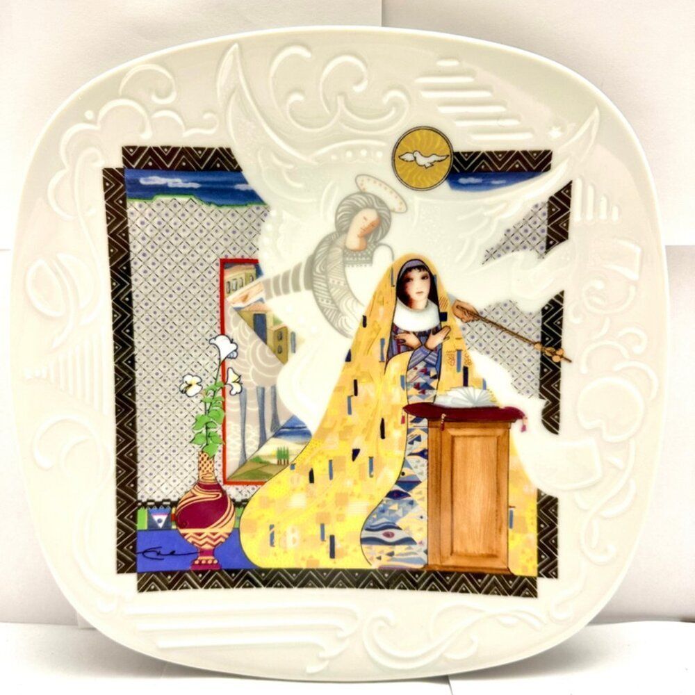 The Annunciation Limited Edition 9.5" Square Collectible Plate No. 3638 B